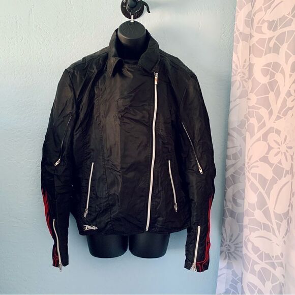 Power Trip Black Nylon Orange County Choppers Motorcycle Jacket - Picture 2 of 16